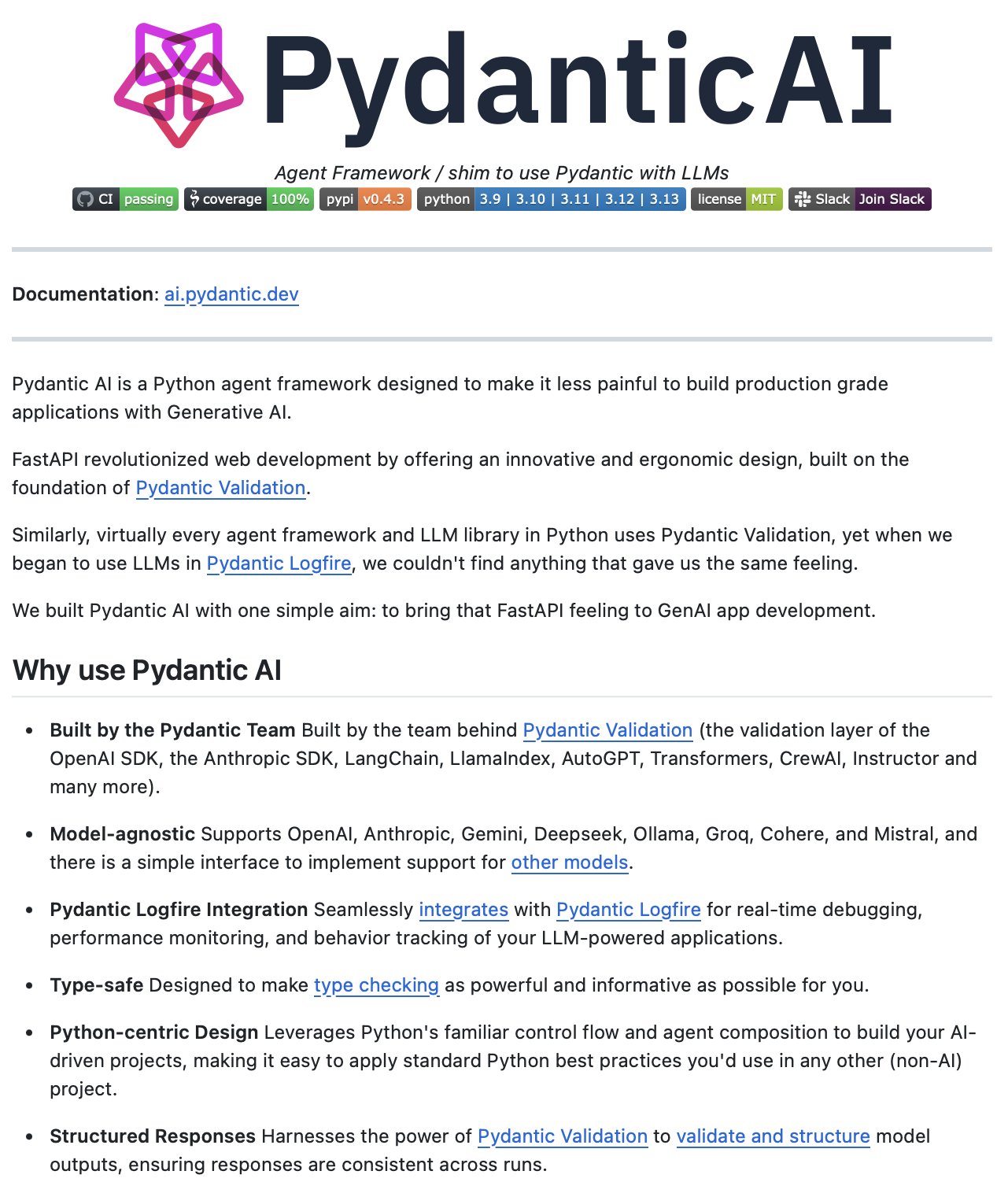 PydanticAI: Open Source Python Framework for Production Agentic AI Applications