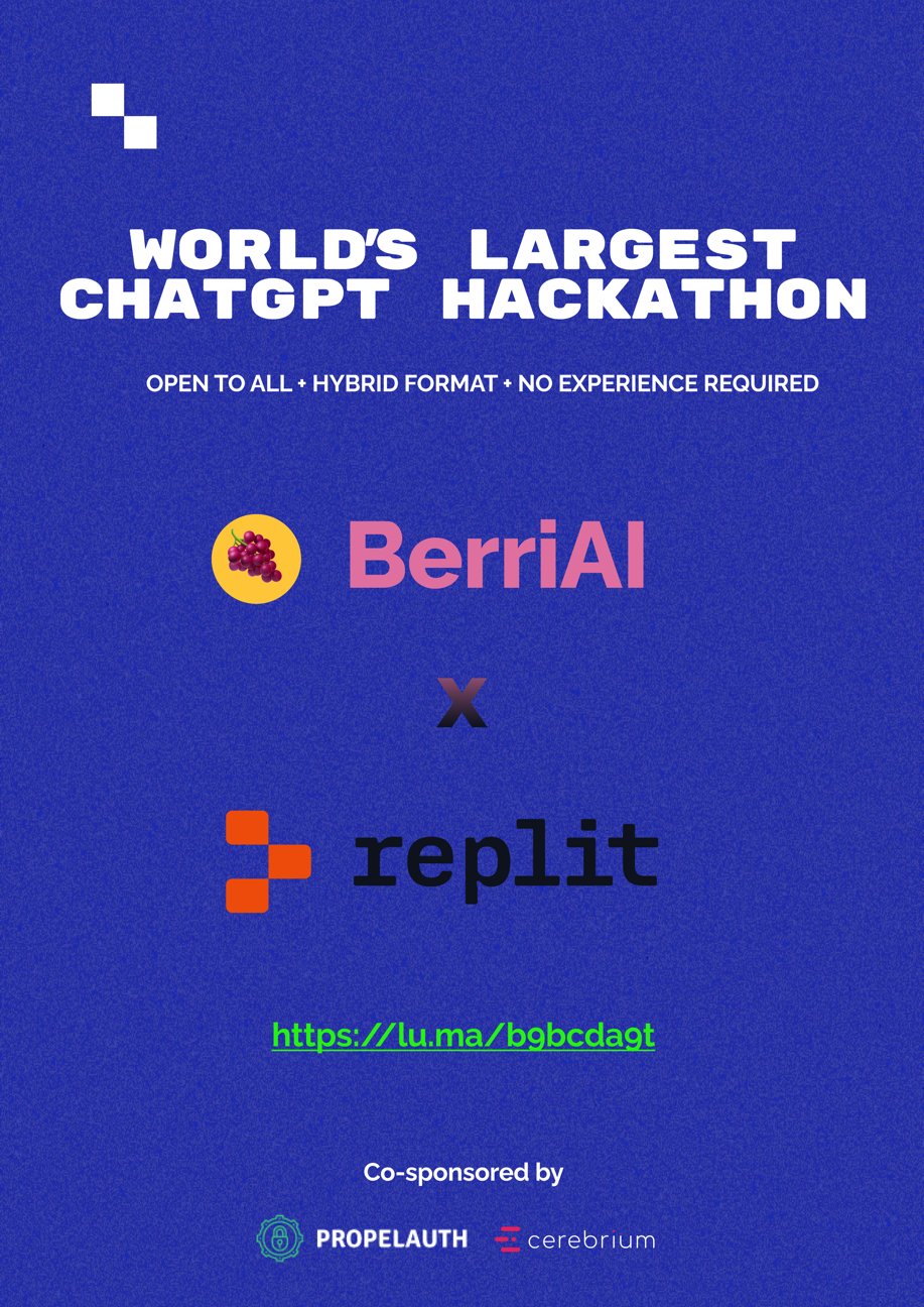 Largest Hybrid ChatGPT Hackathon with $5k Prizes