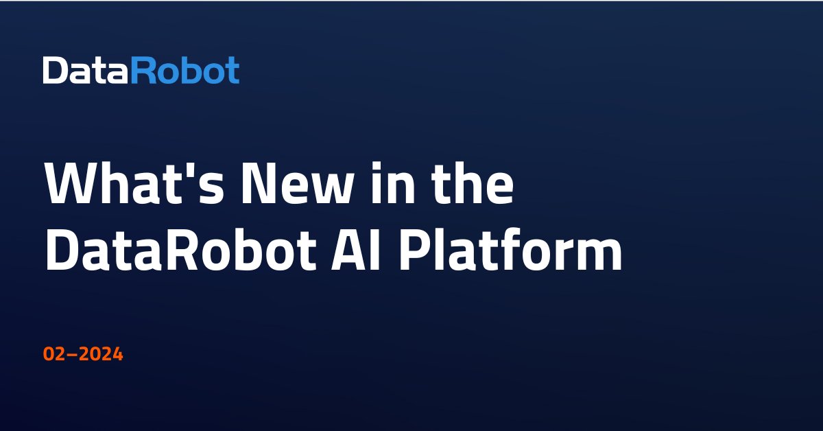 DataRobot Workbench February Release: Codespaces and Data Filtering
