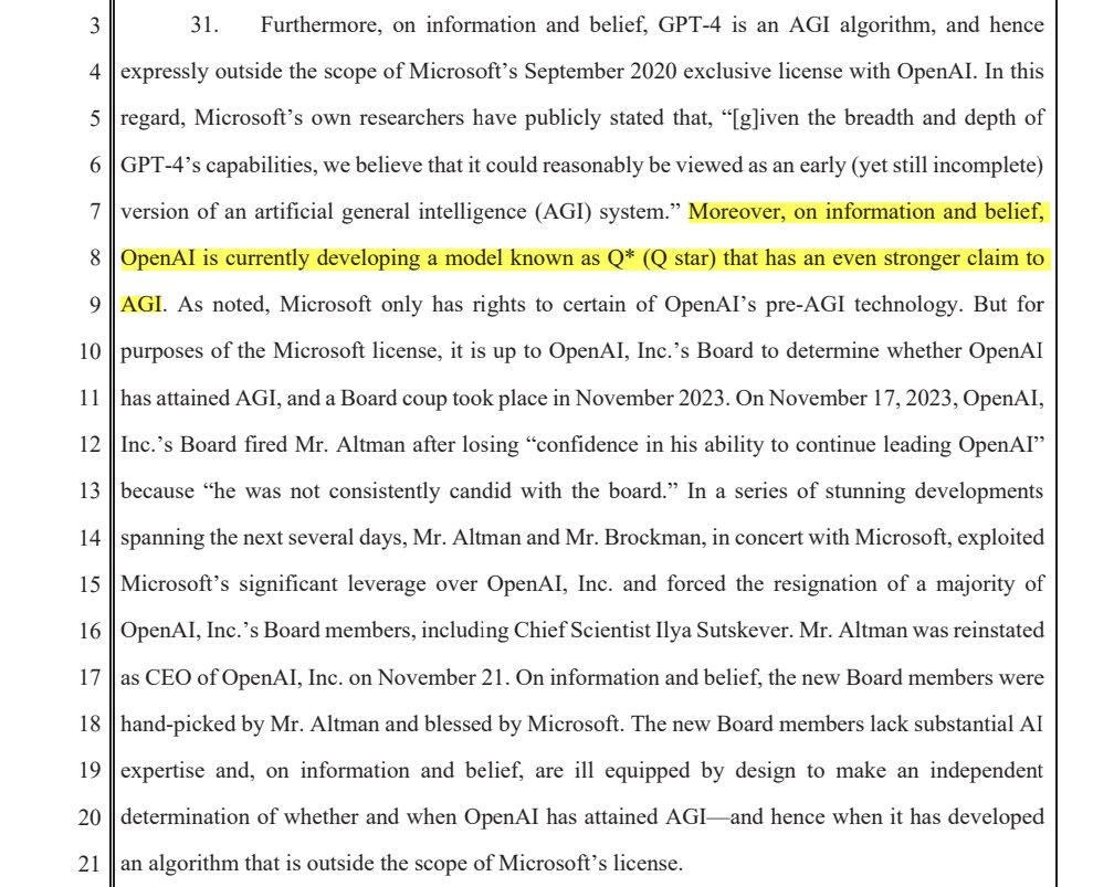 Elon Musk Sues OpenAI Over Q* AGI Model Development