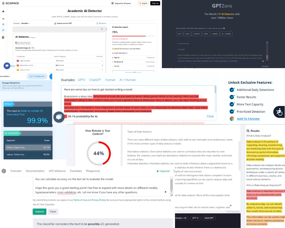 Top 10 Tools for Detecting ChatGPT, GPT-4, Bard, Claude