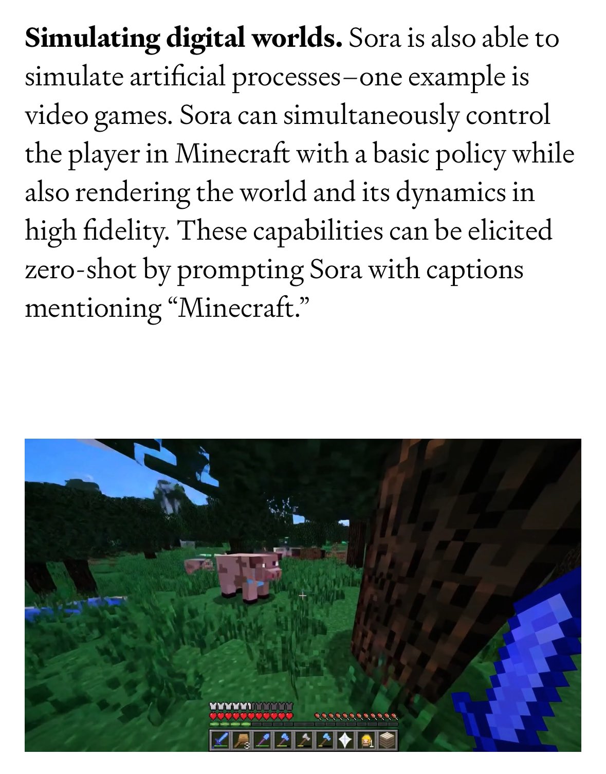 Sora Achieves World Simulation Through Zero-Shot Prompting
