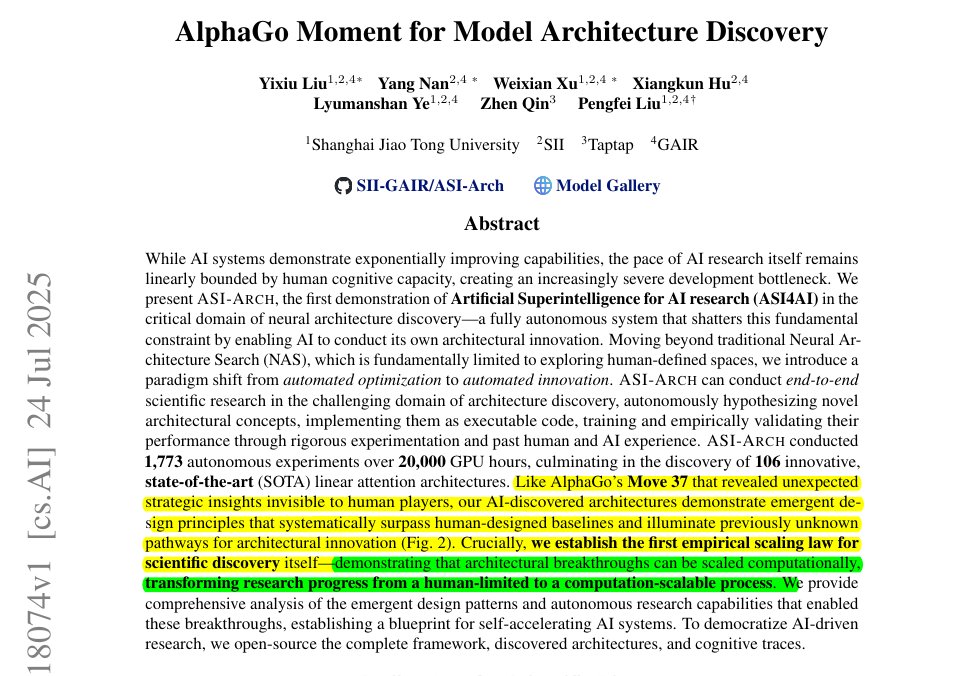 AI Research Loop Discovers 106 Novel Linear-Attention Architectures