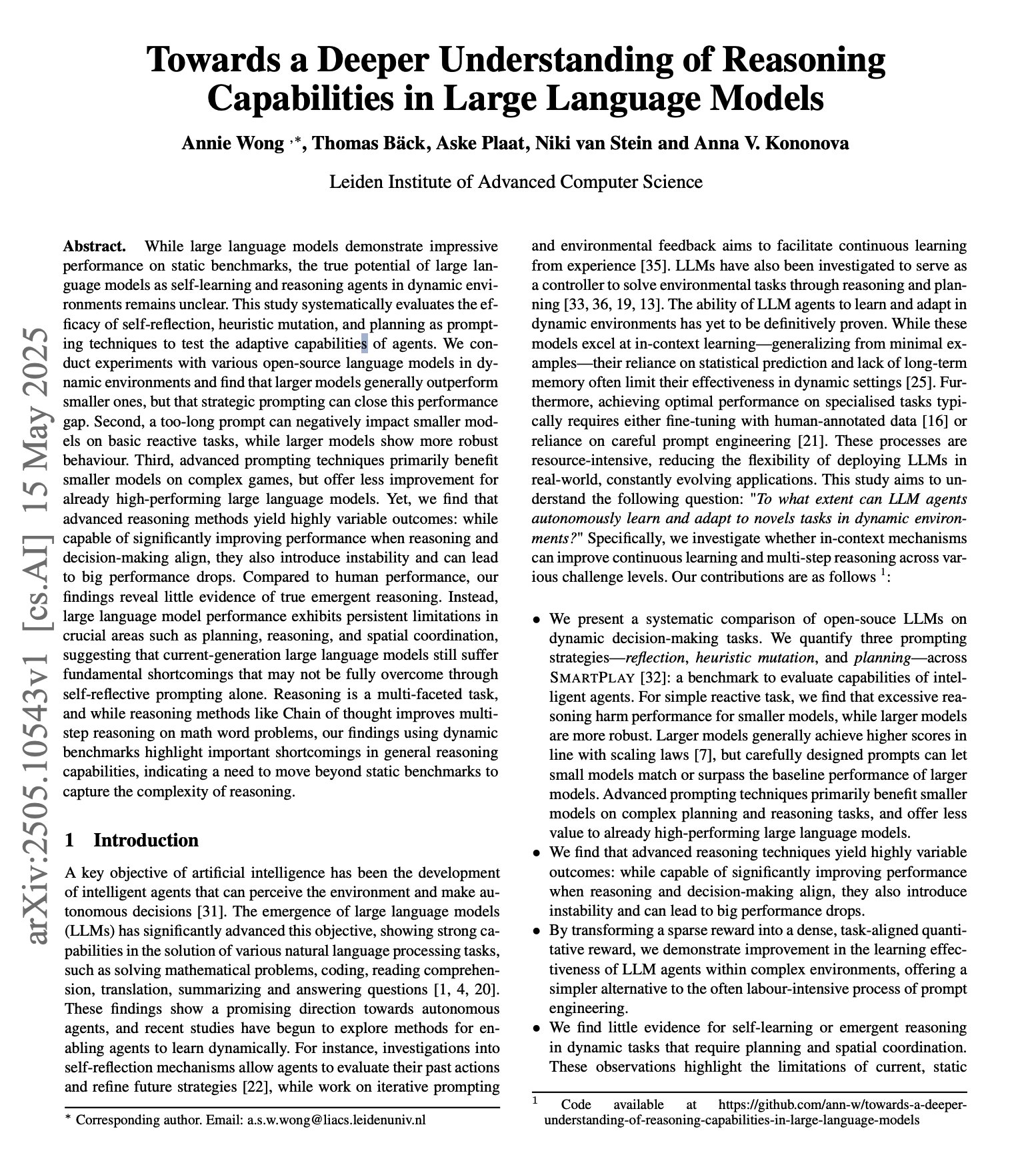 LLM Reasoning in Dynamic Environments Beyond Static Benchmarks