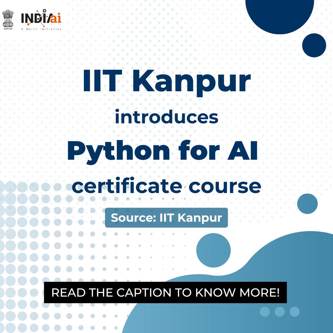IIT Kanpur Launches Python for AI Certificate Course