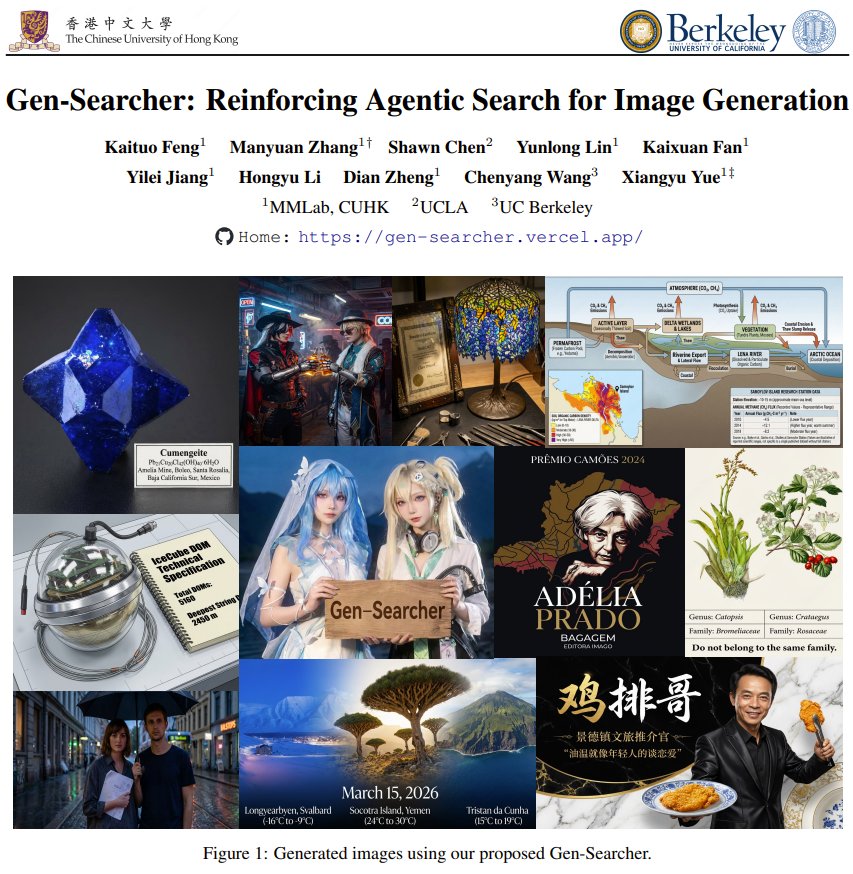 Gen-Searcher: Agentic Tool Grounds Image Generation in Web Reality