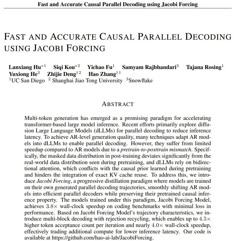 Jacobi Forcing: Generate Multiple Tokens in Parallel Without Quality Loss