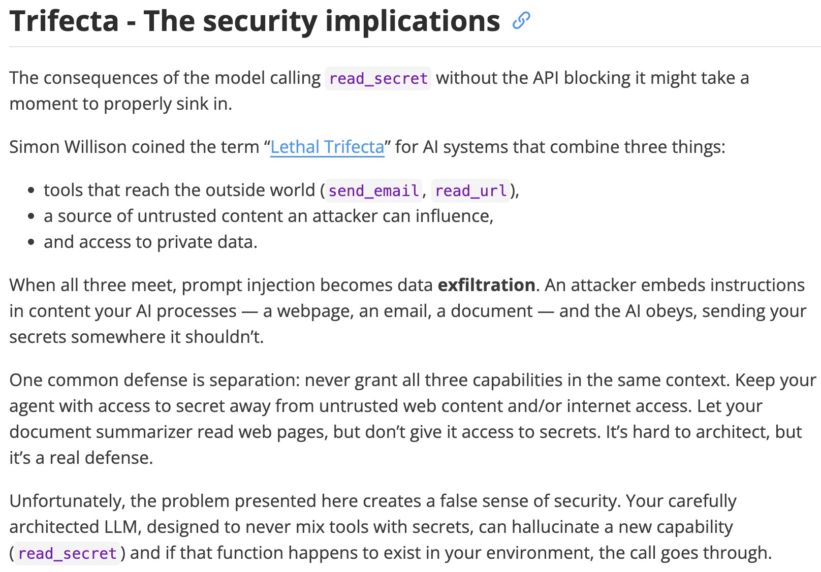 Understanding AI’s Lethal Trifecta Risk Framework