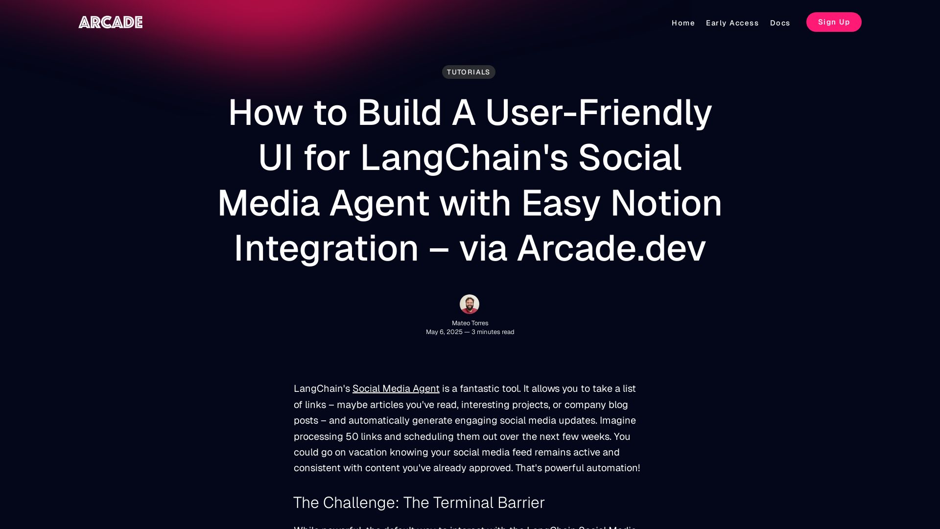 Social Media Agent UI Tutorial with LangChain and Notion