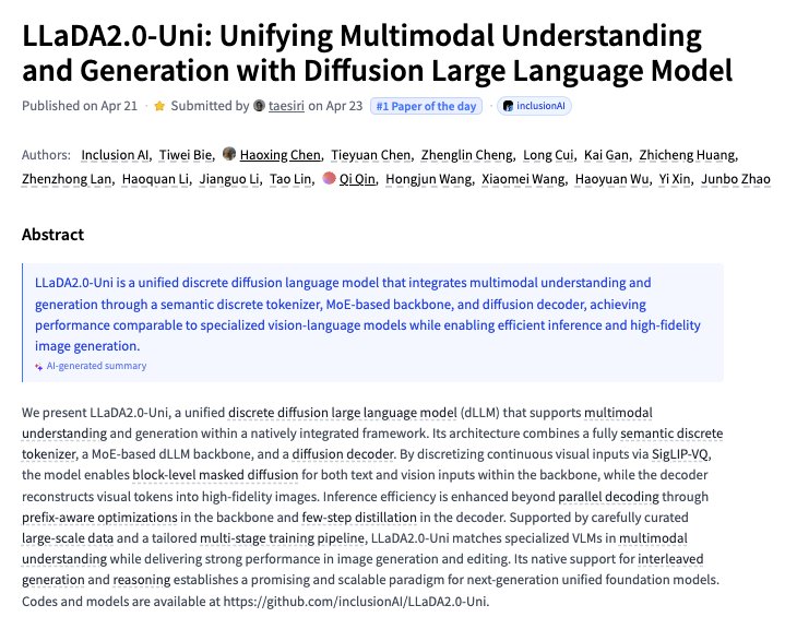 LLaDA2.0-Uni: Unified Multimodal Understanding and Generation with Diffusion