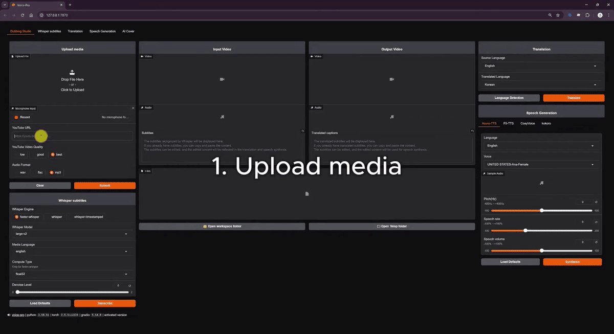 Voice-Pro Dubs YouTube in 100+ Languages in 2 Minutes