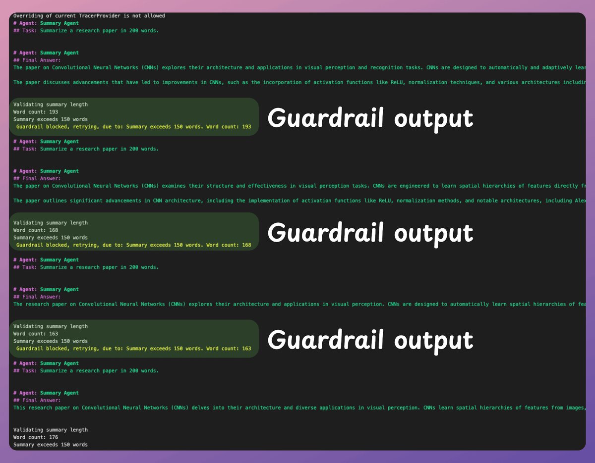 Agent Error Handling and Guardrail Method Retry Mechanism