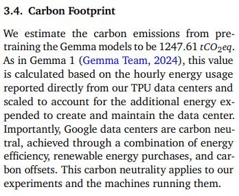 Gemma 2 Model Series: Emissions Estimates for AI Training