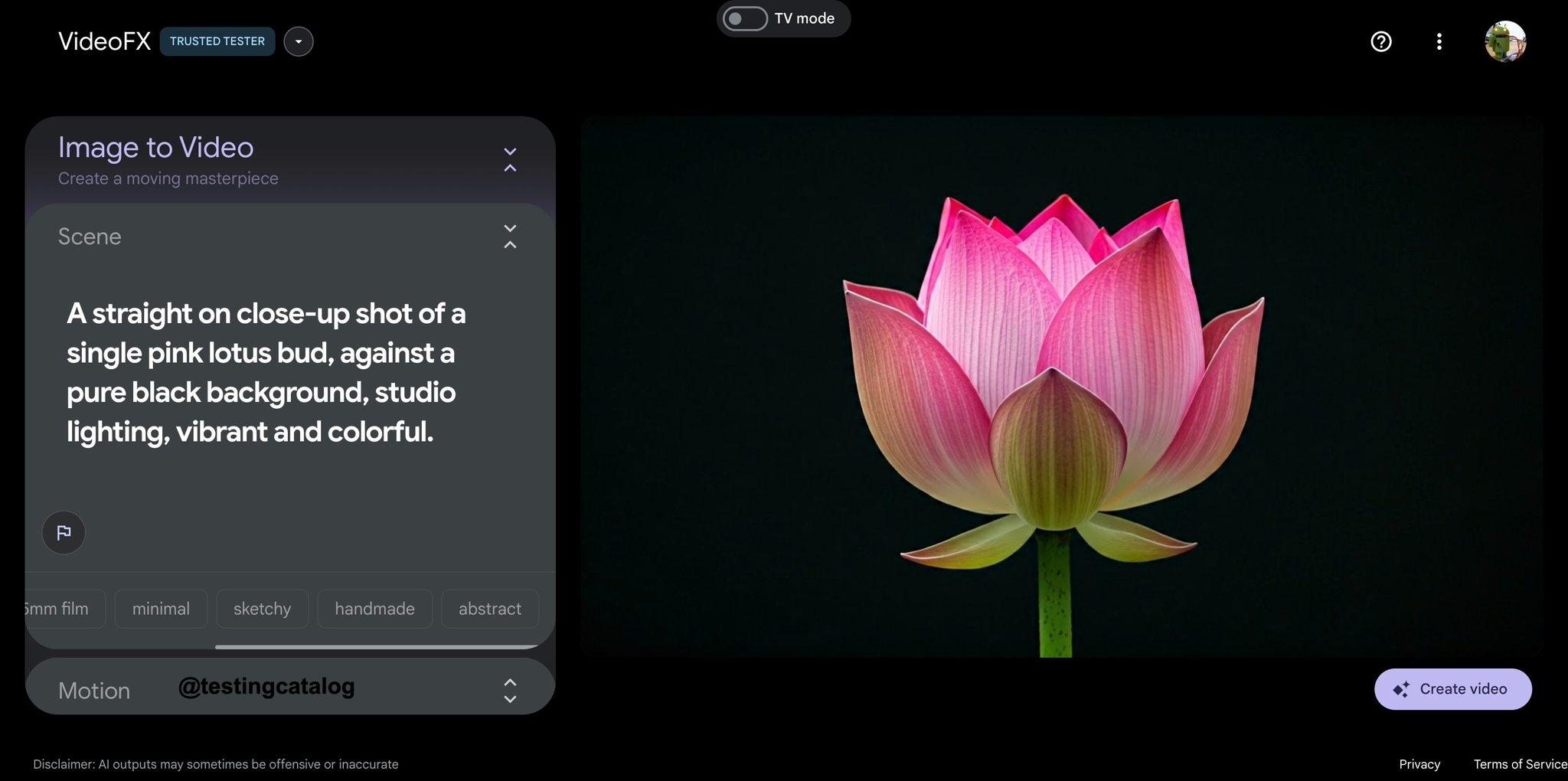 Image-to-Video Mode for Imagen3 Generation