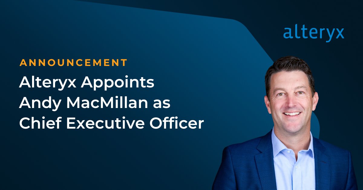 Andy MacMillan Named New CEO of Alteryx