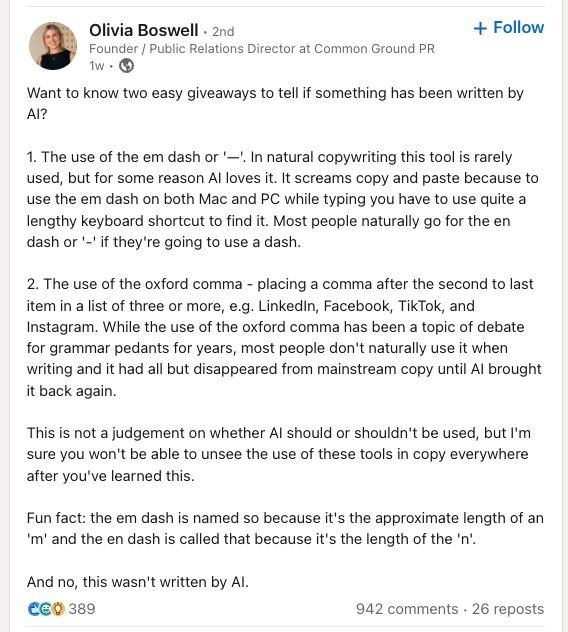 Defending Em Dashes and Oxford Commas Against AI Detection Myths