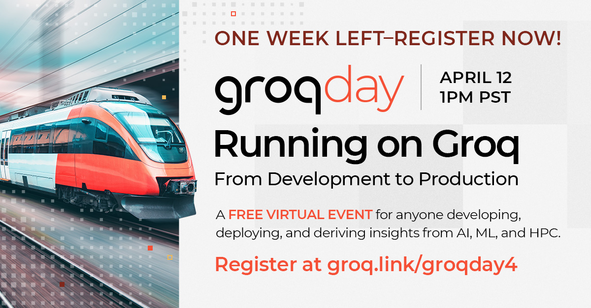 GroqDay Virtual Event Announcement April 12 Free Registration