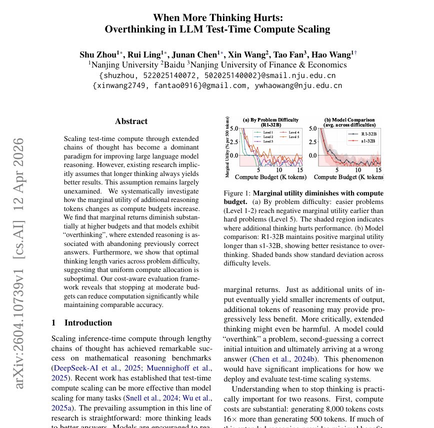New research suggests longer chain-of-thought reasoning can degrade AI performance