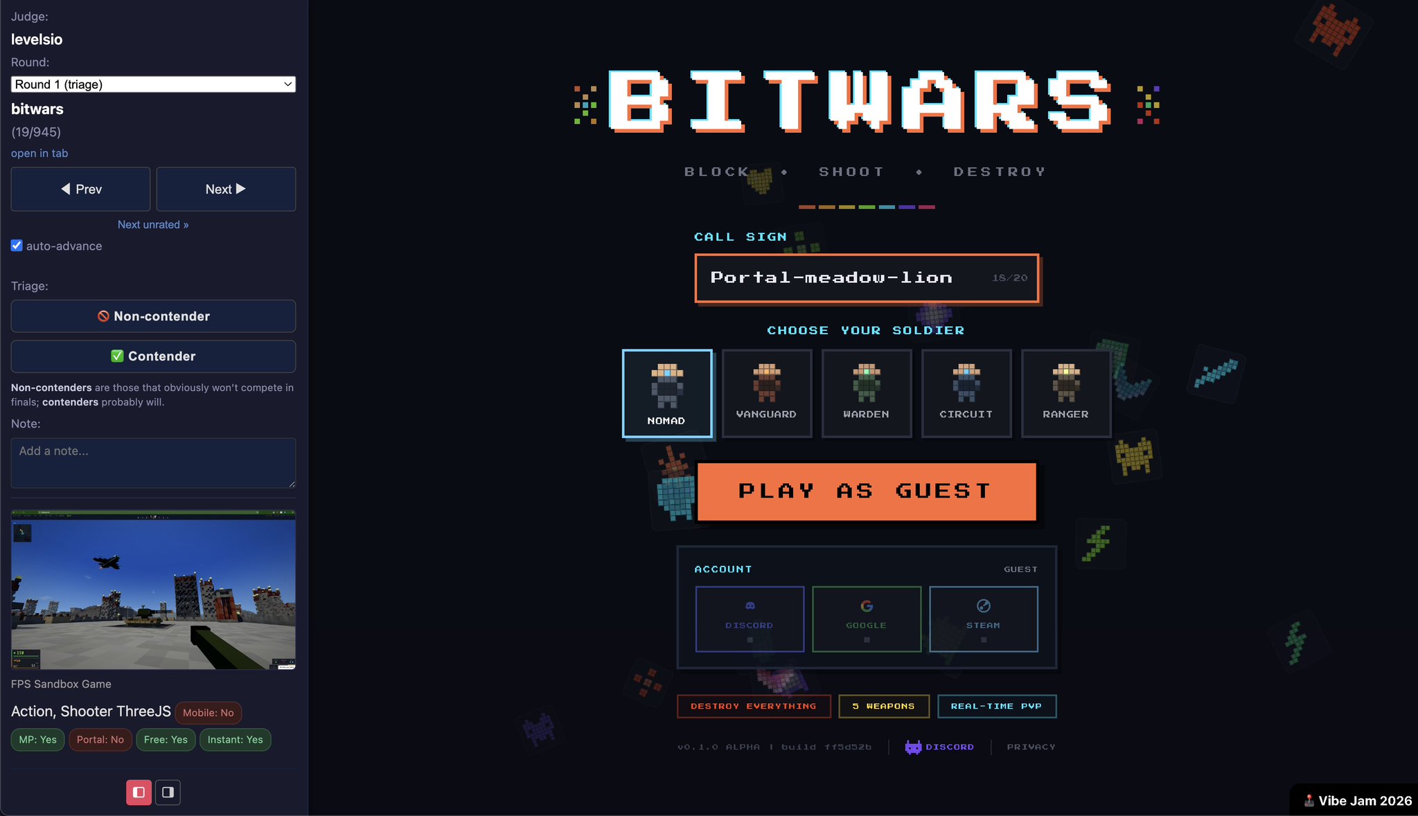 Judging the Vibe Jam 2026 AI-powered game competition