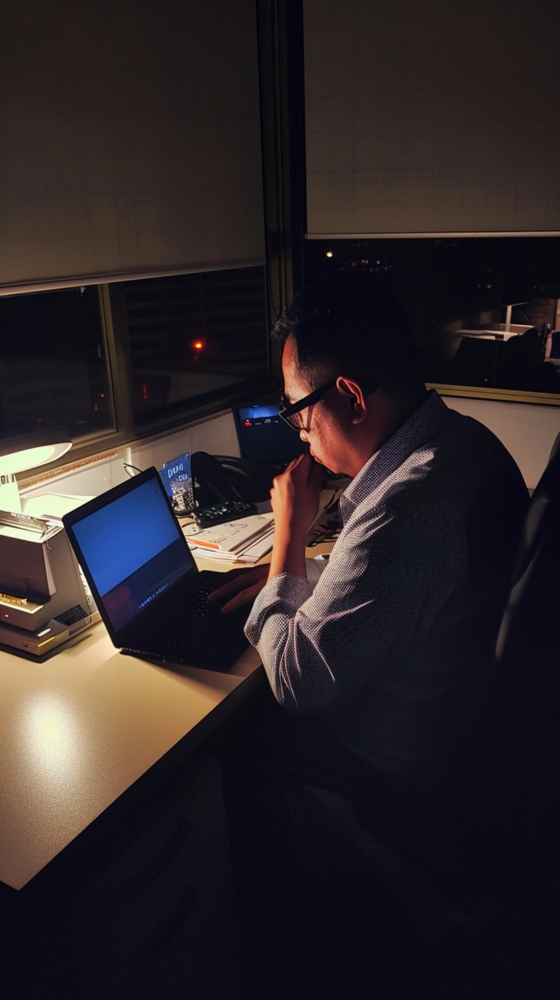 Late night office photo shared online