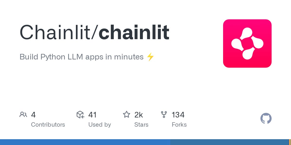 Chainlit: Python Framework for Rapid LLM Application Development