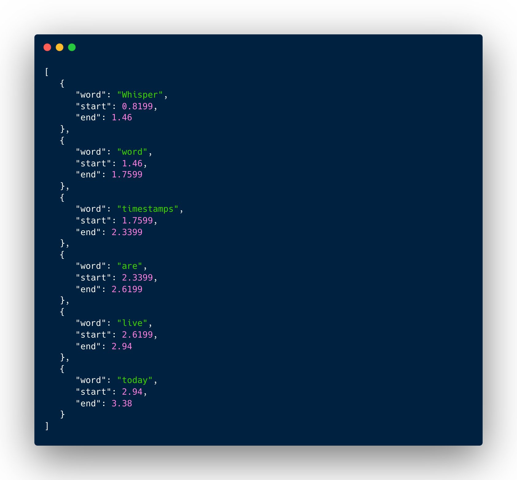 Whisper API Now Supports Timecodes in Transcription
