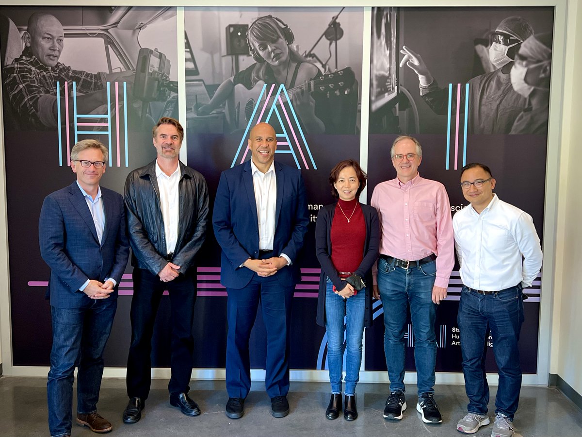 Senator Cory Booker Visits Stanford HAI for AI Policy Discussion
