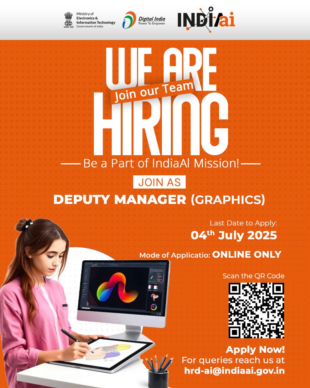 Deputy Manager Graphics Position IndiaAI Mission Now Hiring
