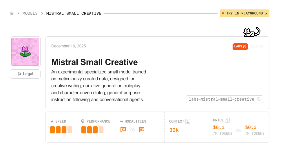 Mistral Announces New Creative Model