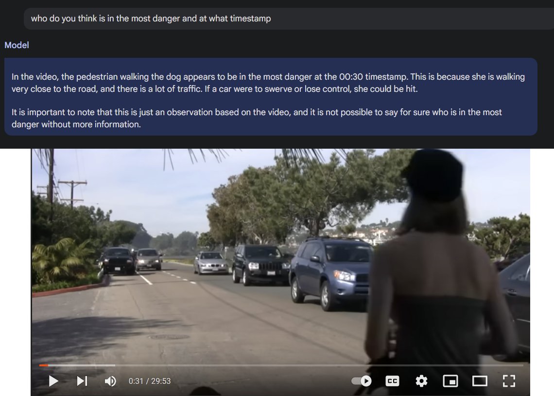Gemini 1.5 Video Reasoning: Safety Detection and Temporal Analysis