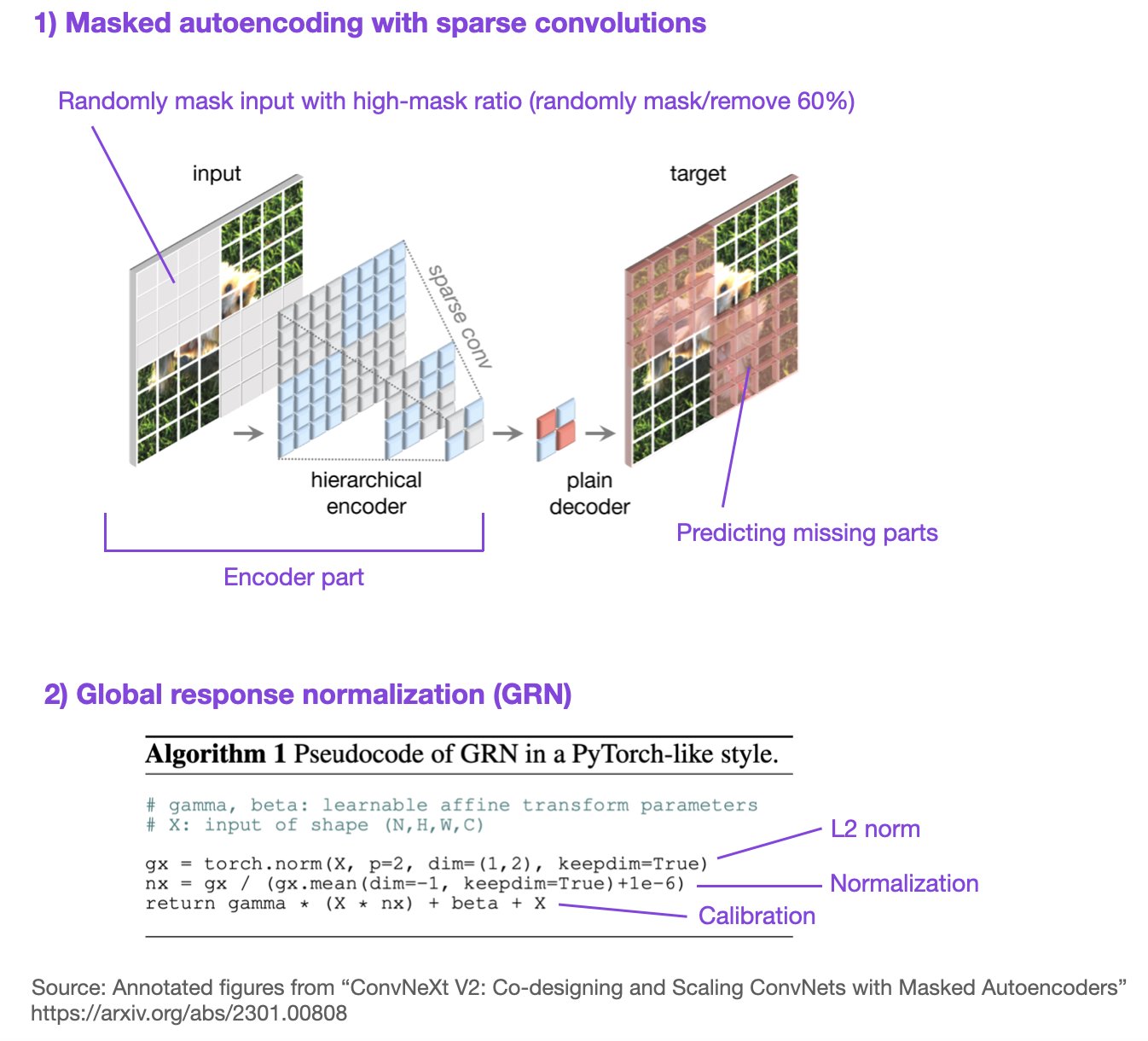 ConvNeXt V2: Performant CNN Model with Masked Autoencoder Framework