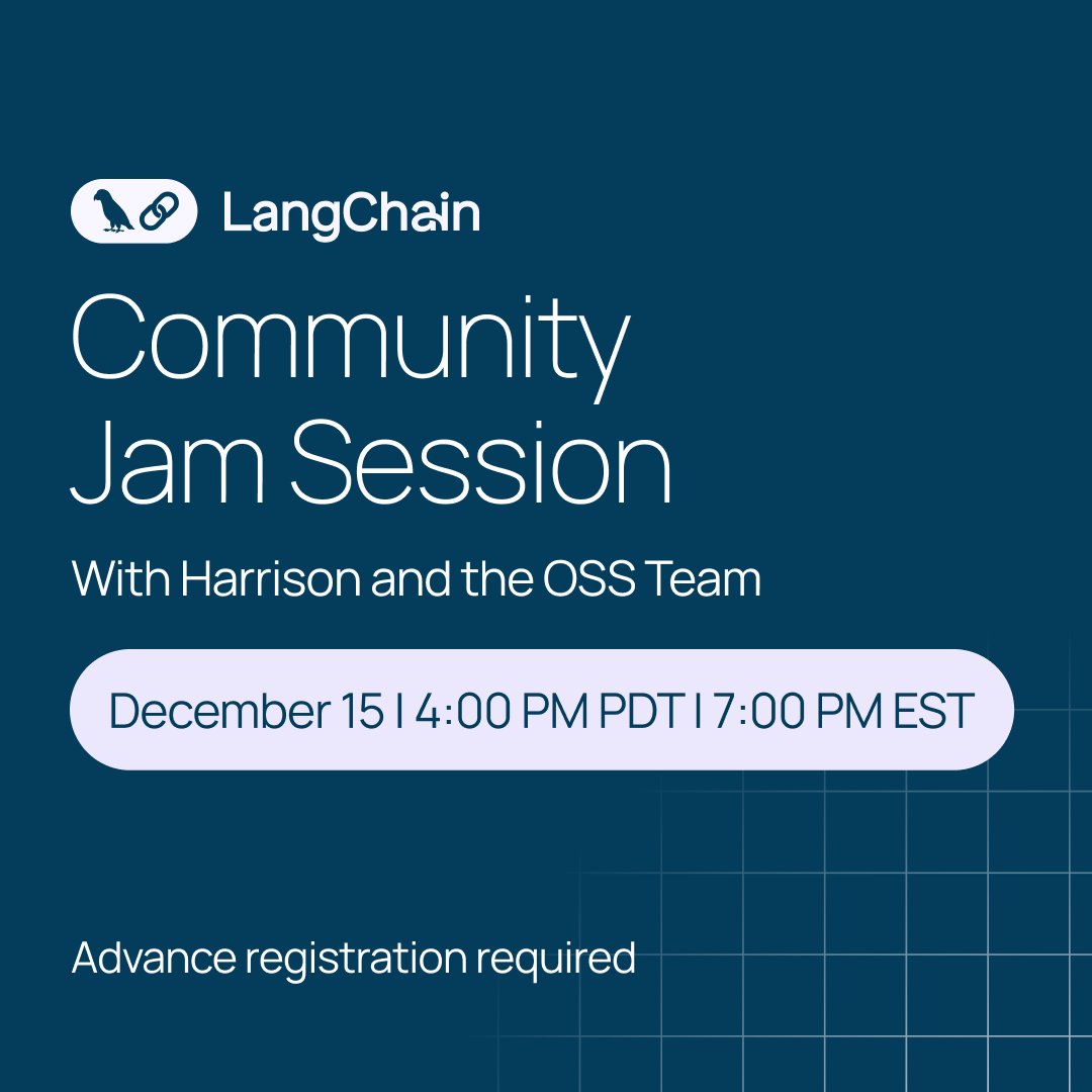 LangChain Community Jam Session on December 15