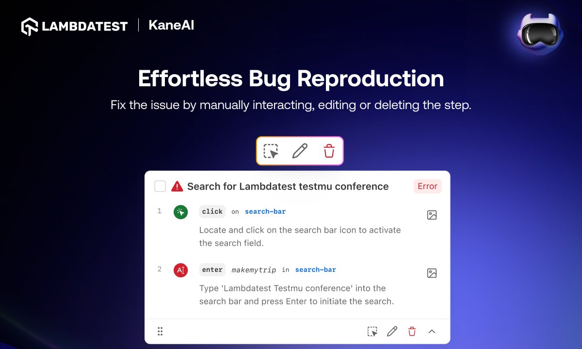 KaneAI Bug Reproduction Features Manual Code Interaction Feedback
