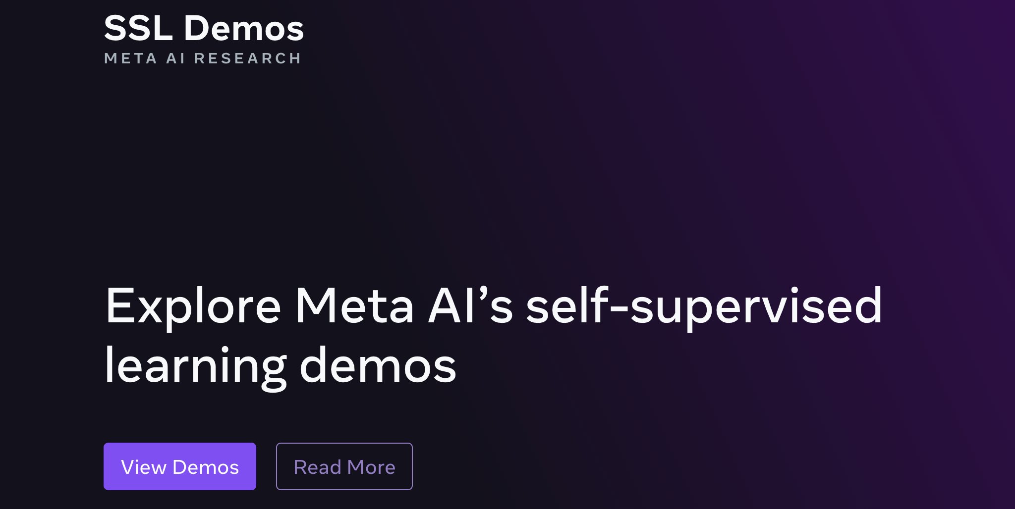 Latest Self-Supervised Learning Demos Now Available