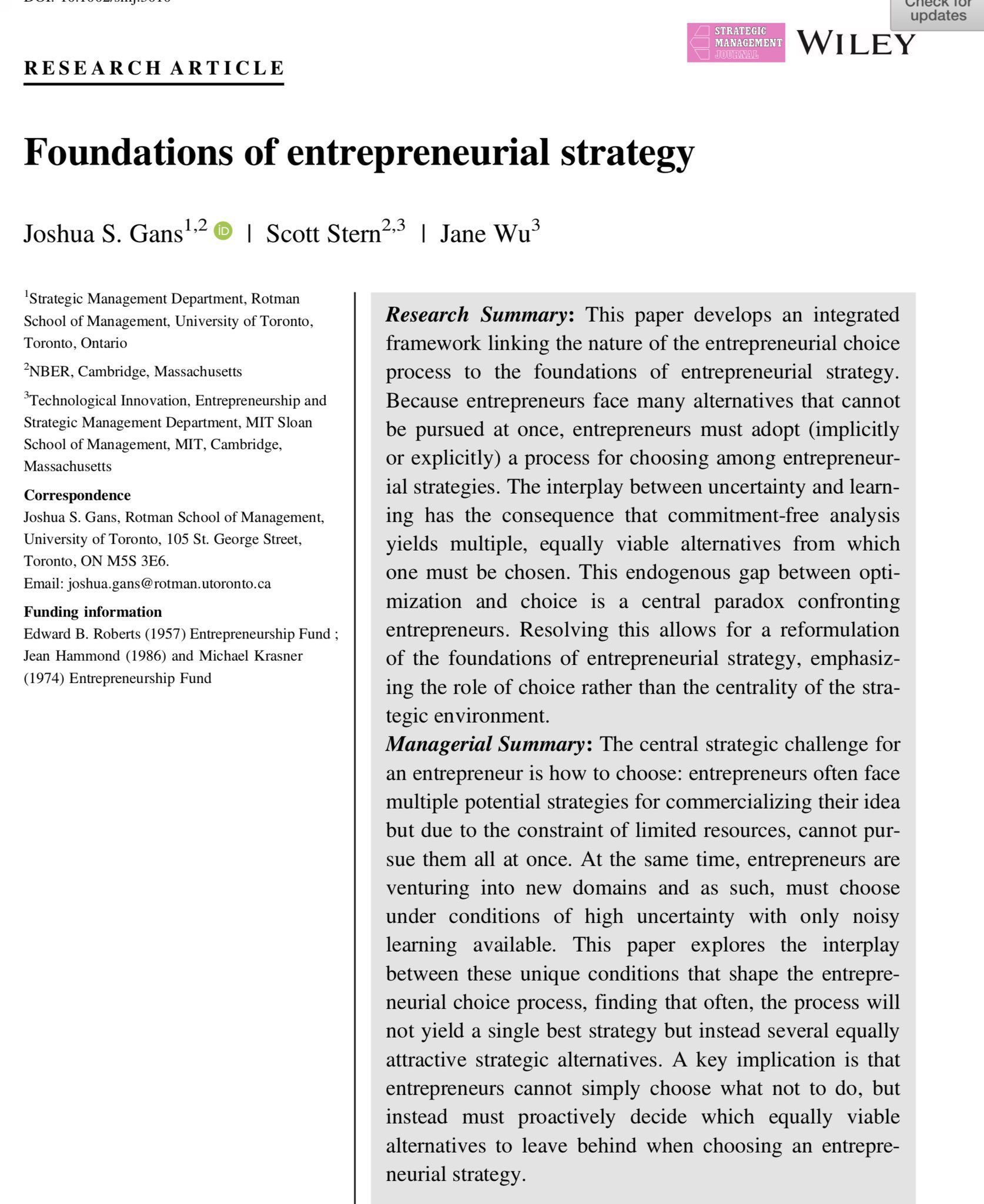 Decision Making Rule for Entrepreneurs: Explore Then Execute