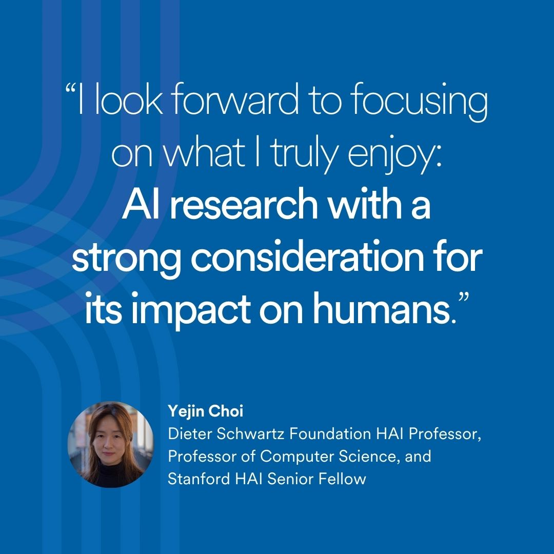 Yejin Choi Joins Stanford HAI as Senior Fellow