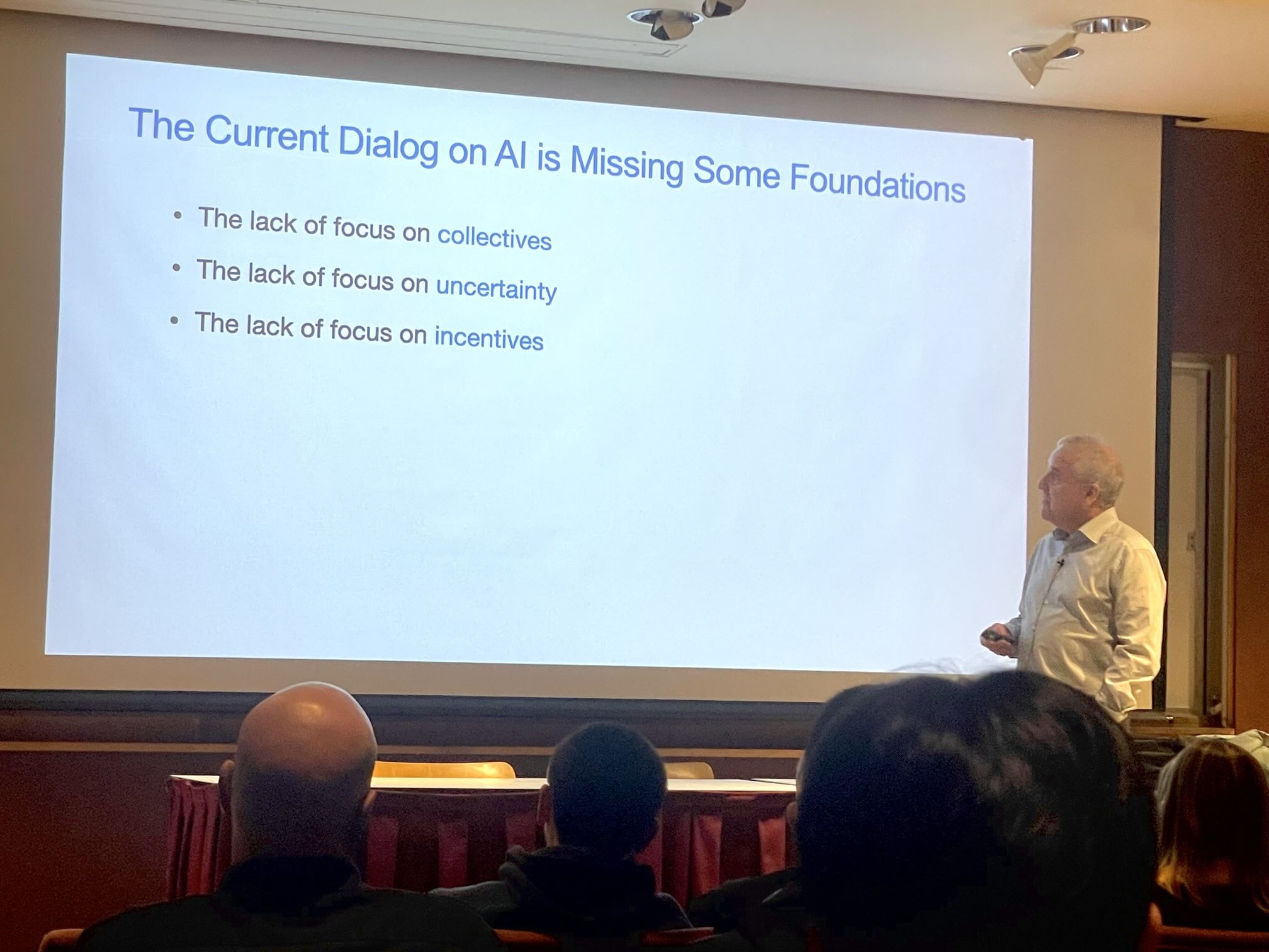 Michael Jordan discusses missing perspectives in current AI dialogue