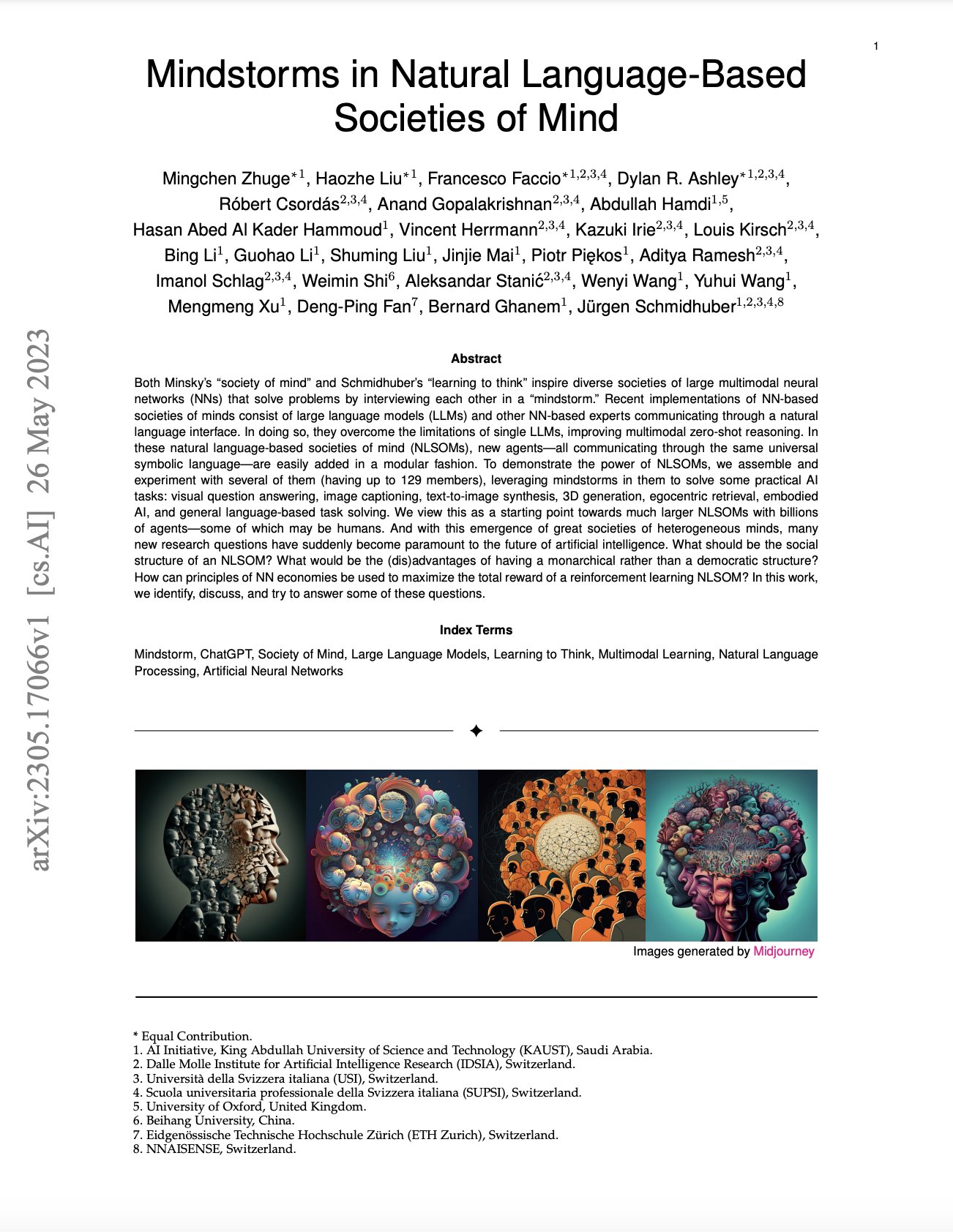 Mindstorms in Natural Language-Based Societies of Mind