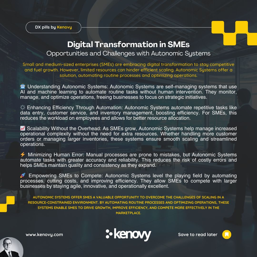 Digital Transformation and Automation for SMEs with Autonomic Systems