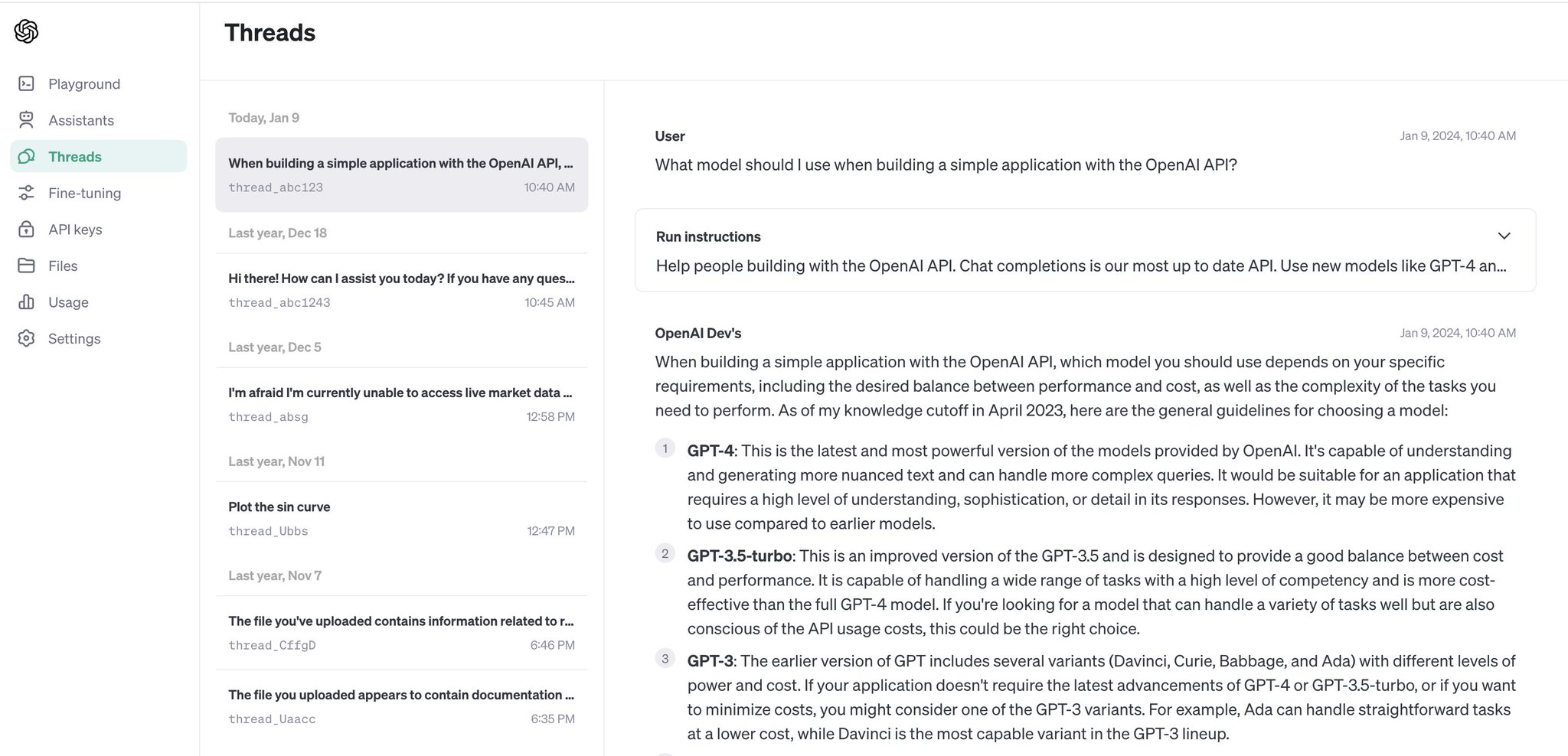 OpenAI Launches Threads UI with Privacy Controls for Assistants API