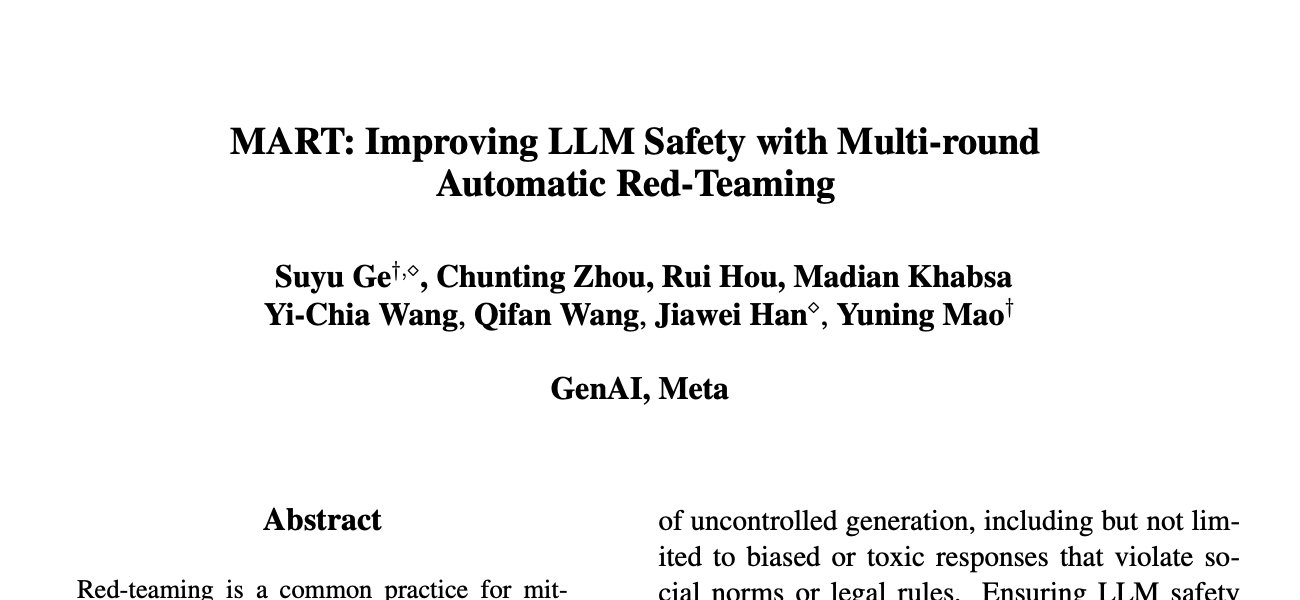 MART: Multi-Round Automatic Red-Teaming for LLM Safety
