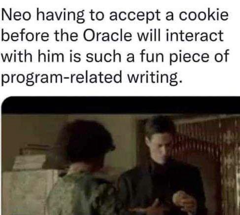 Even Neo Had to Accept Cookies to Continue