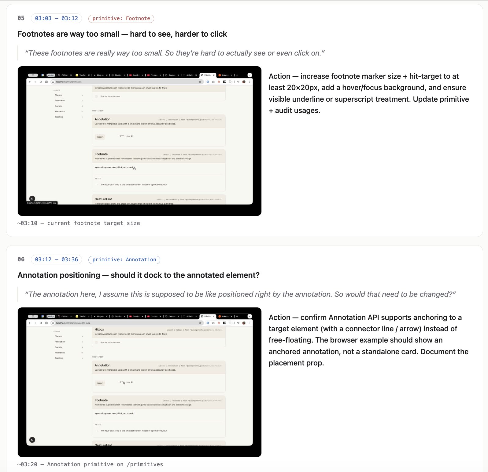 Screen Recording for Detailed Feedback