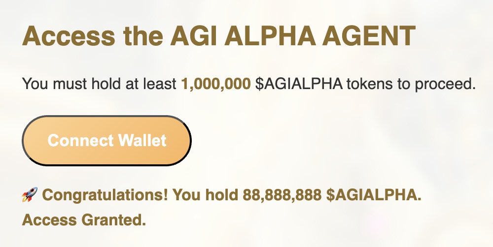 AGI Alpha Agent Threshold Balance Verification System