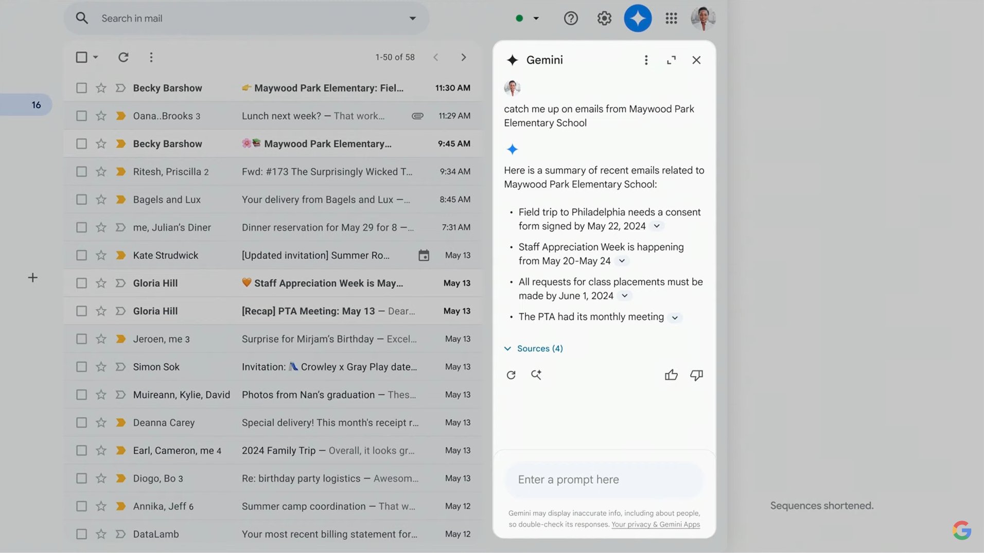 Gmail integration for Google Workspace AI Labs