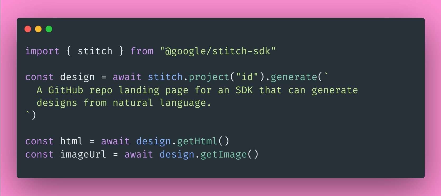 Google Stitch SDK Setup: Missing Docs on API Keys and Project ID