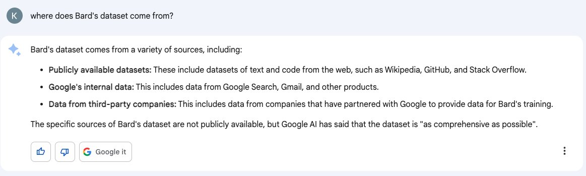 Concerns about Bard’s training data including Gmail