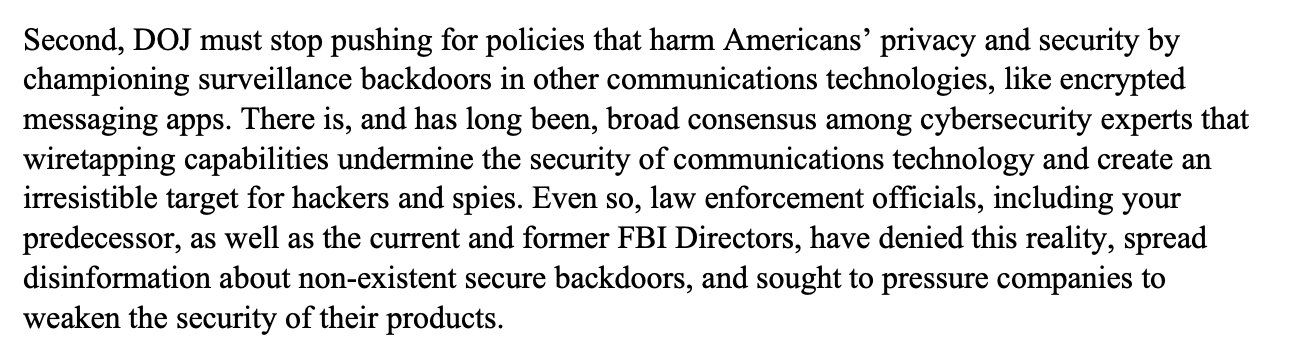 Senator Wyden Warns Against Encryption Backdoors Privacy