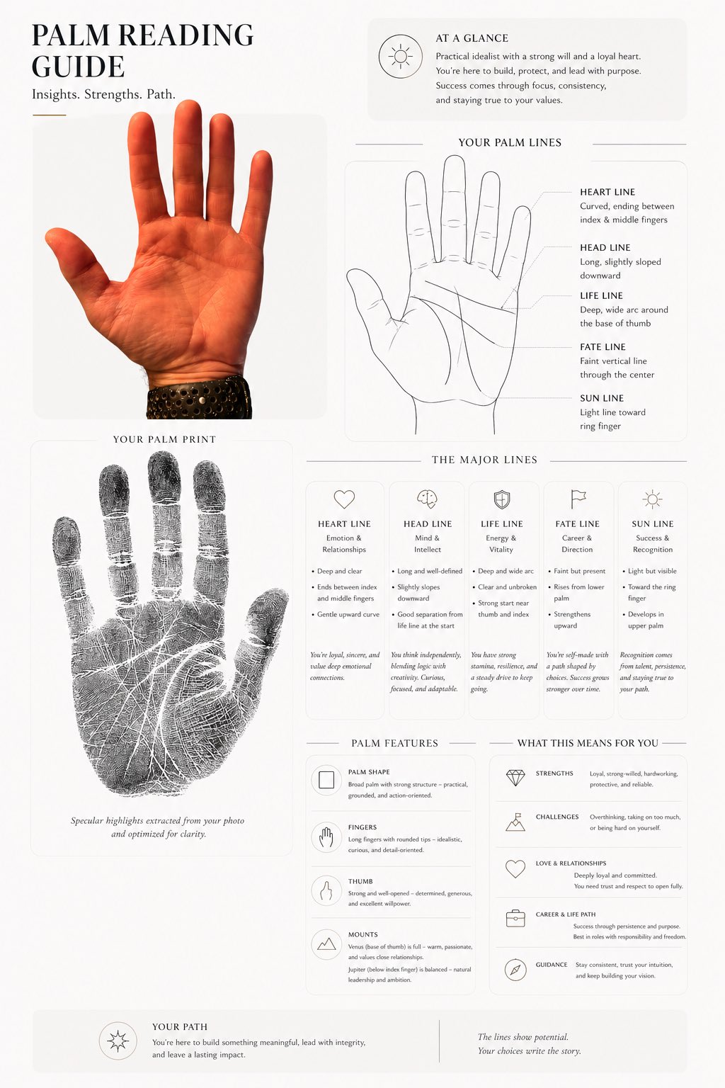 AI Extracts Palm Print and Specular Highlights From Photo