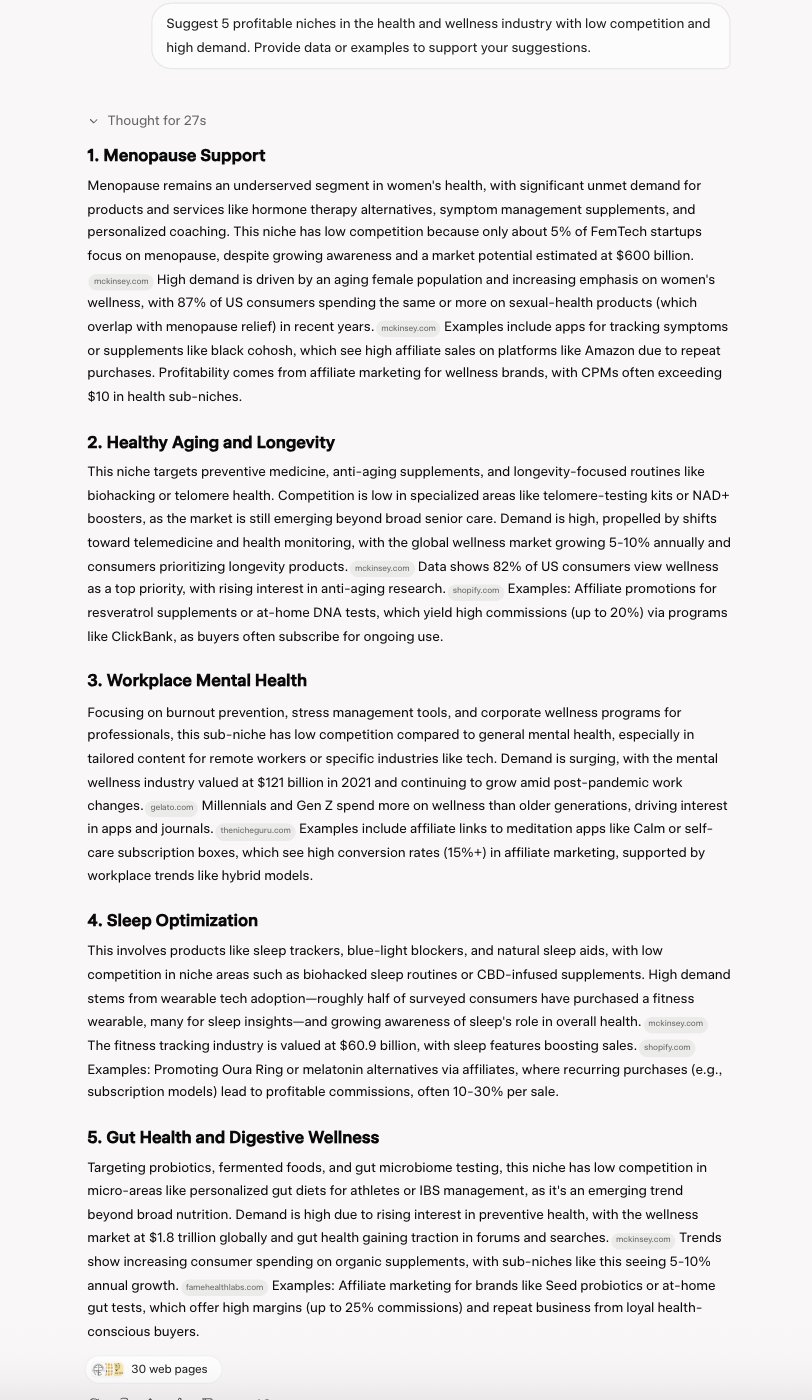 Using AI for Profitable Niche Discovery